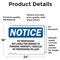 Signmission No Trespassing Not Liable For Damage To OSHA Notice Sign, Vinyl Decal, 24in W x 18in L, 2PK OS-2PACK-NS-D-1824-L-14946 - alternate 4